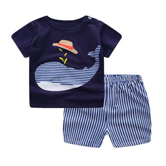 Vêtements d'été pour bébés garçons, T-shirt, ensembles de vêtements décontractés pour bébés filles