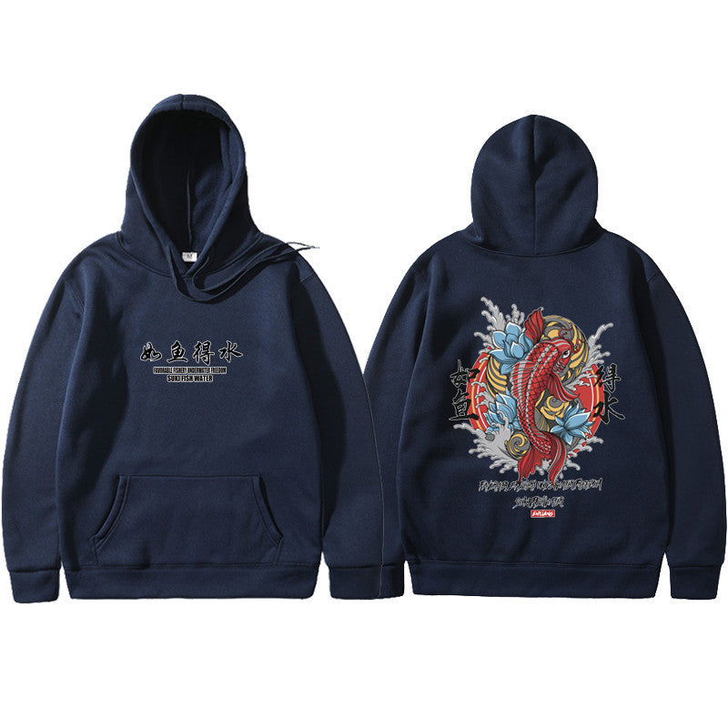 Sweat à capuche hip hop pour hommes Ukiyoe Streetwear