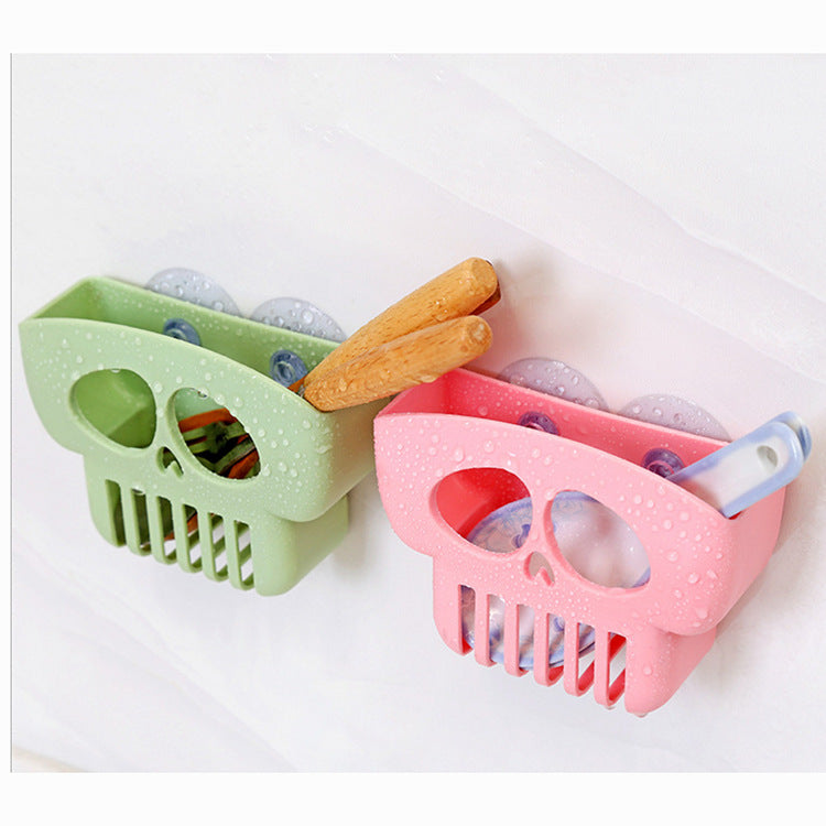 Halloween Multi-function Dish Cloth Storage Drain Rack Free Punch Sponge Soap Rack Kitchen Gadgets