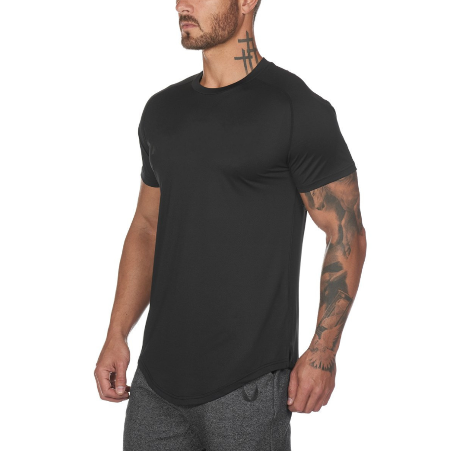 Nouveau Vêtements de sport chemises unies vêtements de sport de Fitness pour hommes personnalisés 