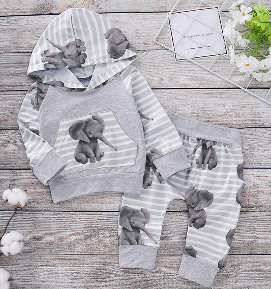 Children's Clothing Explosion Model Baby Elephant With Hood Suit Spot