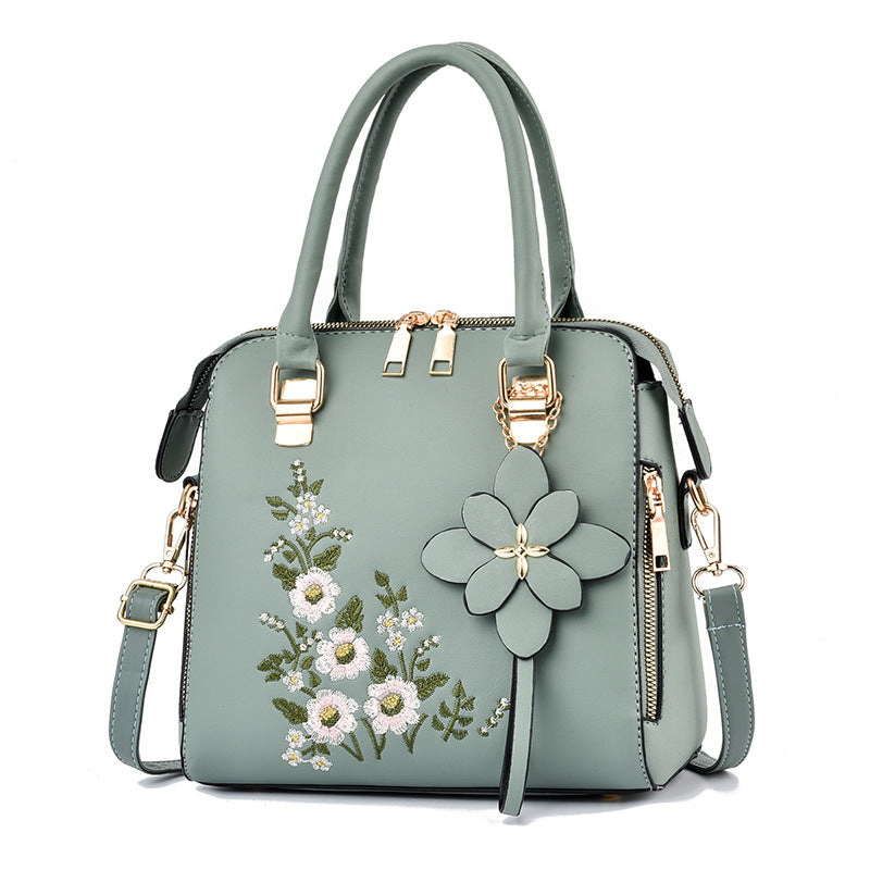 Mode Blumen bestickte Handtasche Frauen Schulter Messenger Bags