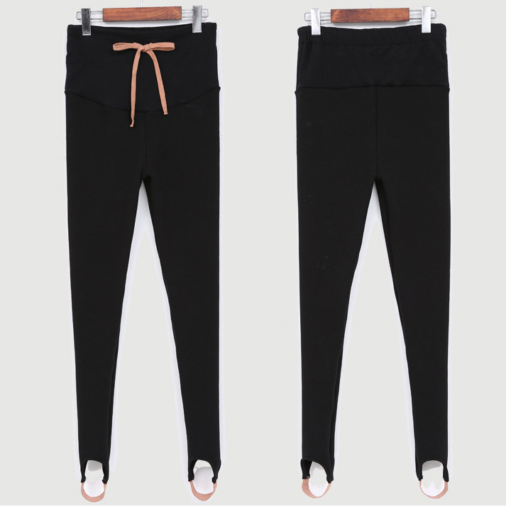 Leggings de pied de maternité et pantalons en cachemire, abdomen soutenant les pieds, tache épaisse