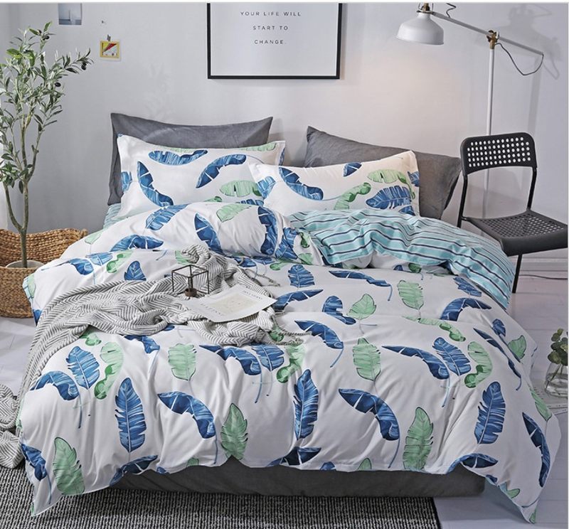 Duvet Cover - Fitted Sheet Velvet 4-Piece Bedding & Duvet Cover Set