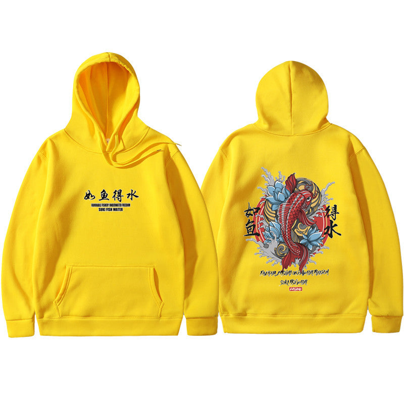 Sweat à capuche hip hop pour hommes Ukiyoe Streetwear