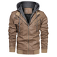 Jackets - Winter Fashion Motorcycle Leather Jacket Men Slim Fit Oblique Zipper PU Jackets