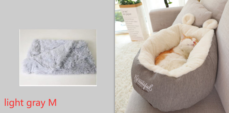 Lit pour chien, sac de couchage doux et chauffant, coussin pour chiot, chenil