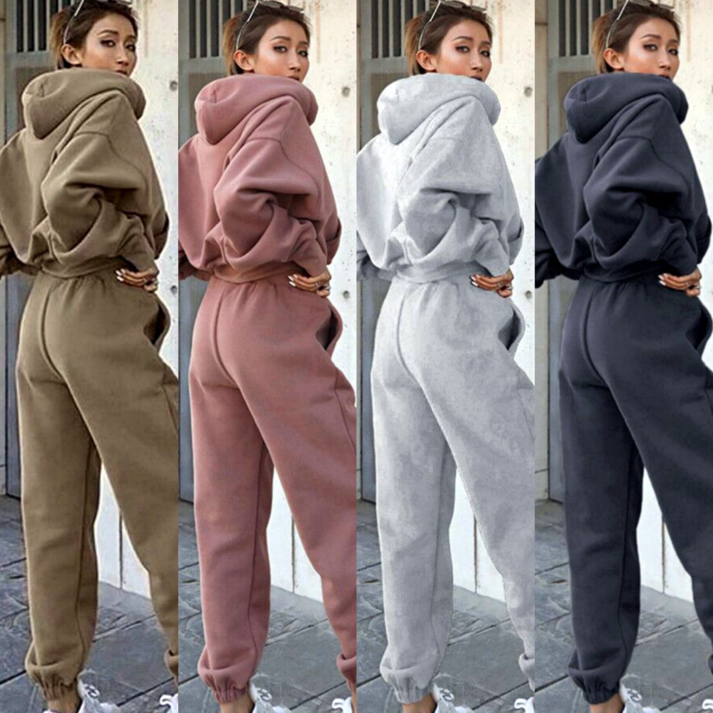 Women's Casual Hoodie Coat Sports Suit