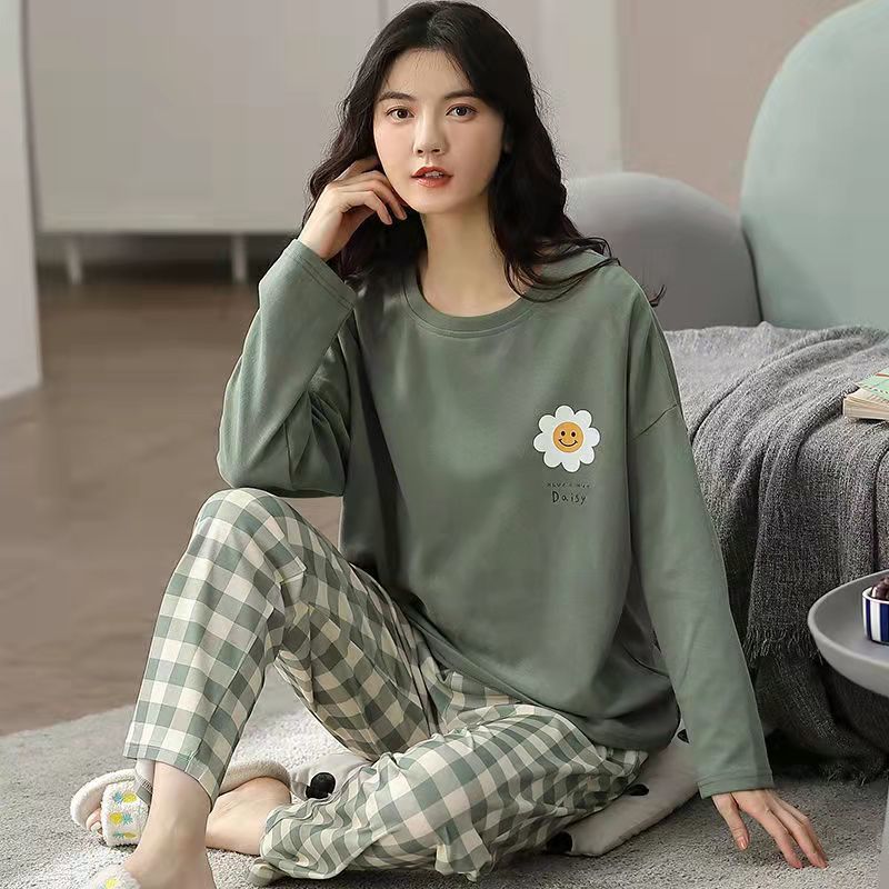 Pajamas Set: Cute Cartoon Print Sleepwear 2-Piece Lounge Sets for Women