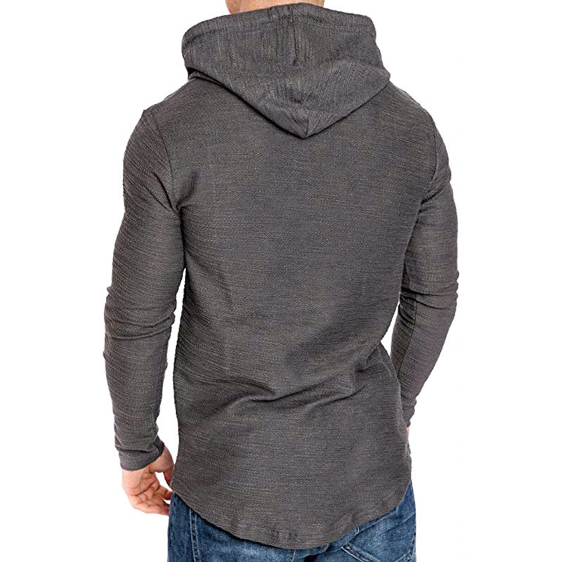 Sweat à capuche pour hommes, décontracté, manches longues, Slim, T-shirt de sport