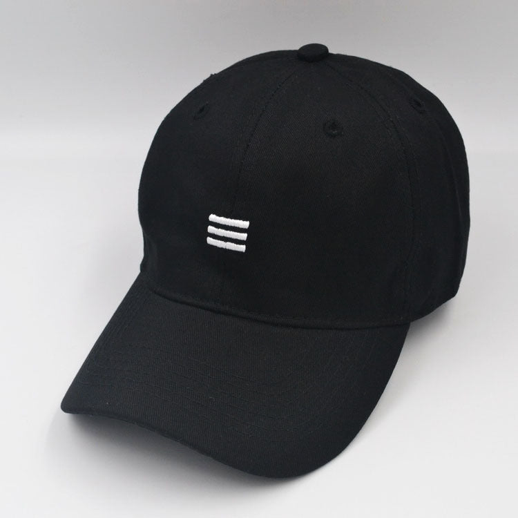 Cap - Three Bar Baseball Cap Men's Soft Top Casual