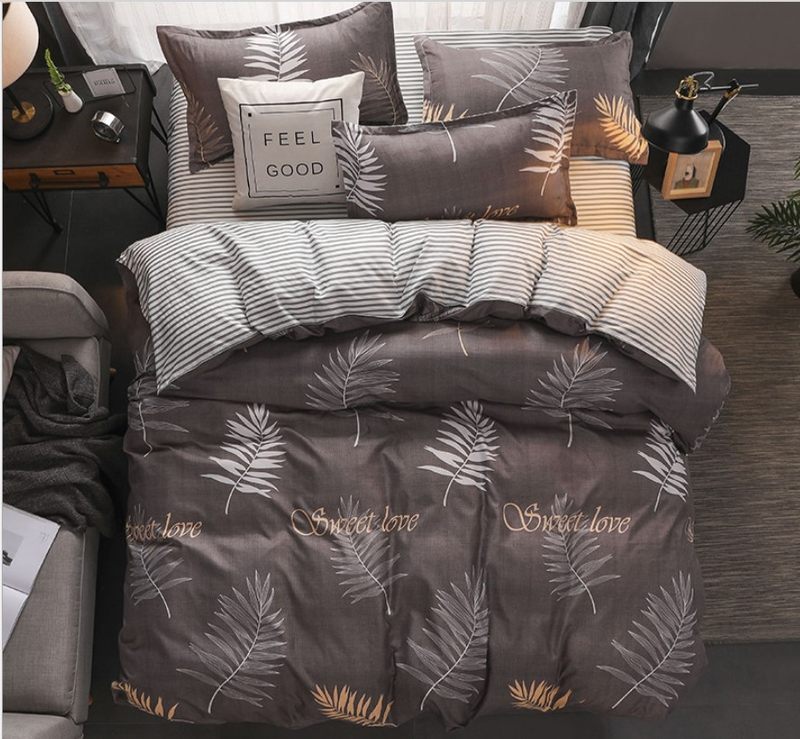 Duvet Cover - Fitted Sheet Velvet 4-Piece Bedding & Duvet Cover Set