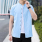 Men's Shirt Round Neck White Shirt