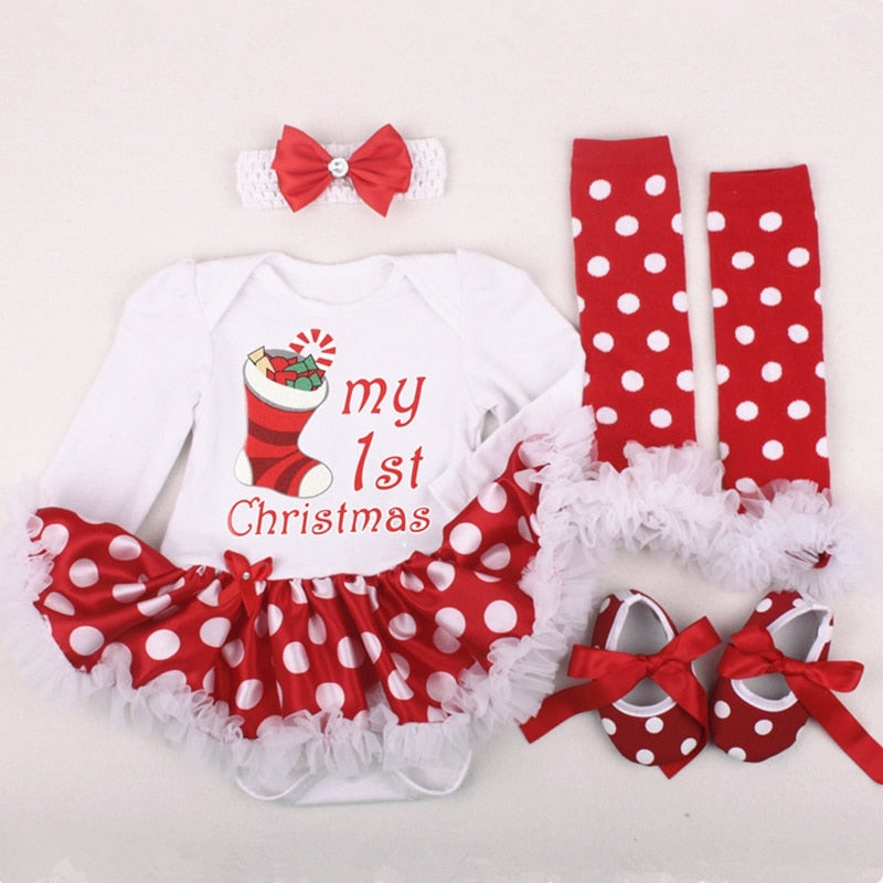 Ensemble quatre pièces de vêtements pour nouveau-né, cadeau de noël, pour bébé 