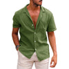 Button Down Shirts - Short Sleeve Beach Shirt Summer Mens Clothing