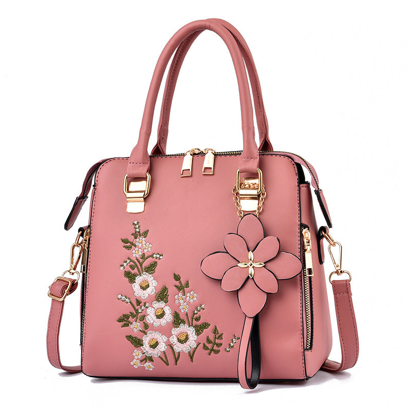 Mode Blumen bestickte Handtasche Frauen Schulter Messenger Bags