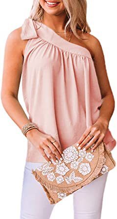 Women's Summer New Asymmetric One-shoulder Vest Slim Top