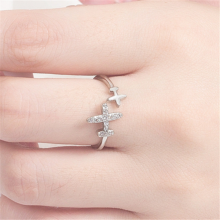 Bague Avion Ajustable Charm Femme