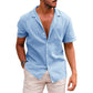 Button Down Shirts - Short Sleeve Beach Shirt Summer Mens Clothing