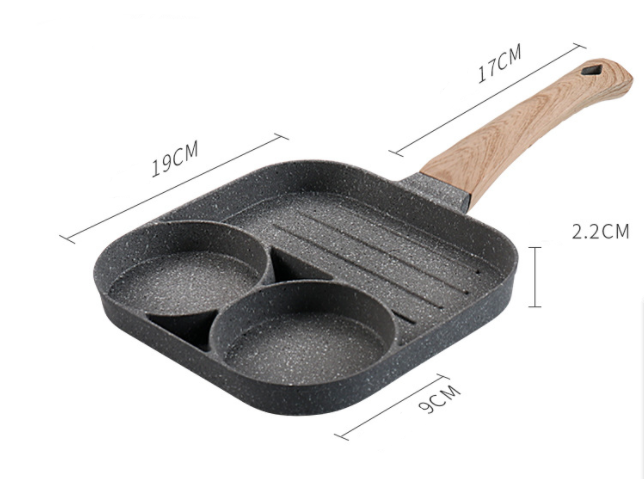 Omelette Pan - Four Hole Omelette Pan, Non-stick Pan