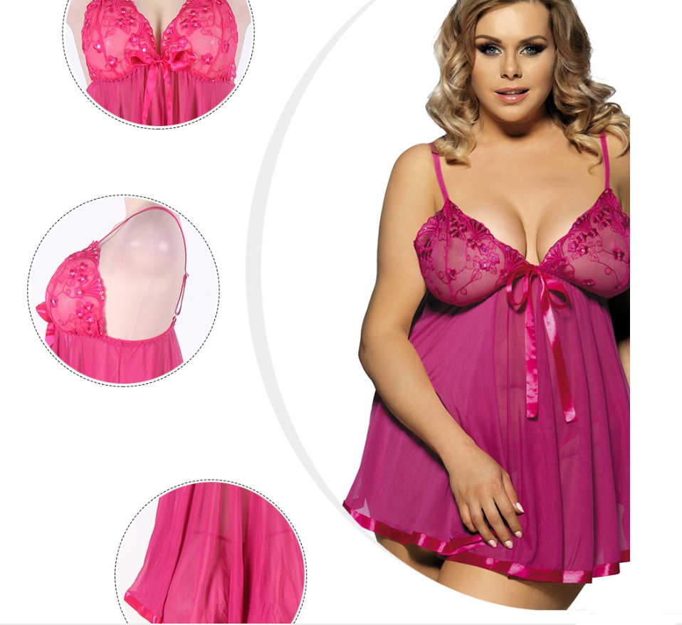 Women Sexy Lingerie Big Code 6XL  Sleepwear Sleep dress