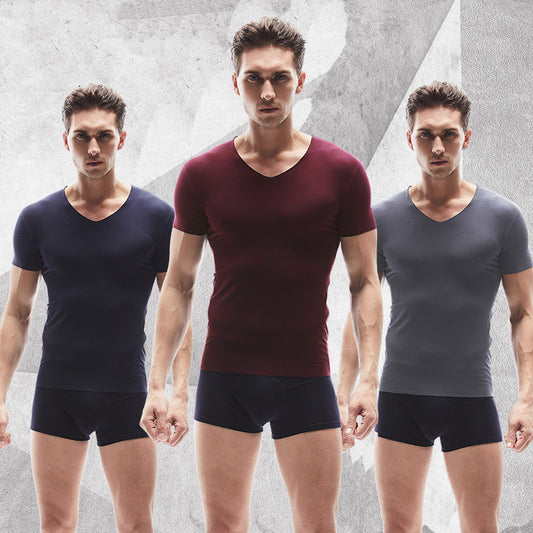 Men's Seamless Modal Short Sleeve Underwear