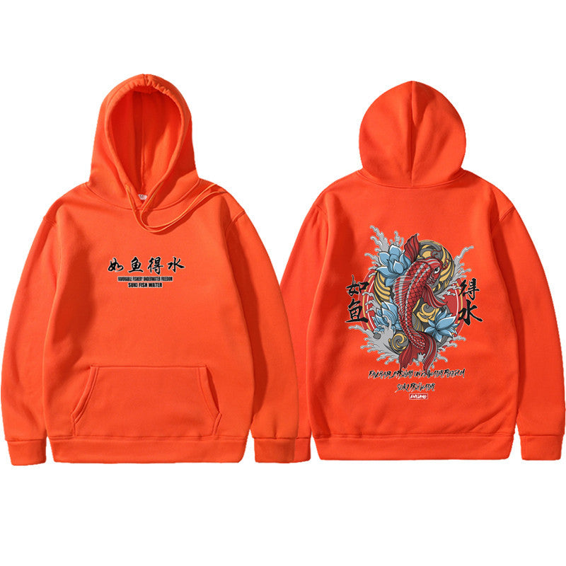 Sweat à capuche hip hop pour hommes Ukiyoe Streetwear