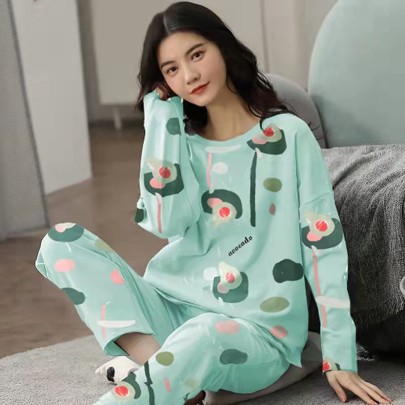 Pajamas Set: Cute Cartoon Print Sleepwear 2-Piece Lounge Sets for Women