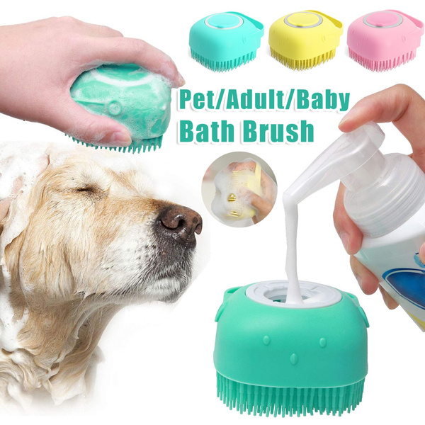 Silicone Dog Bath Massage Gloves Brush Pet Grooming Supplies