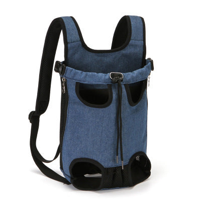 A collection of soft pet carriers in various colors and patterns, designed to be worn on the back for transporting pets.