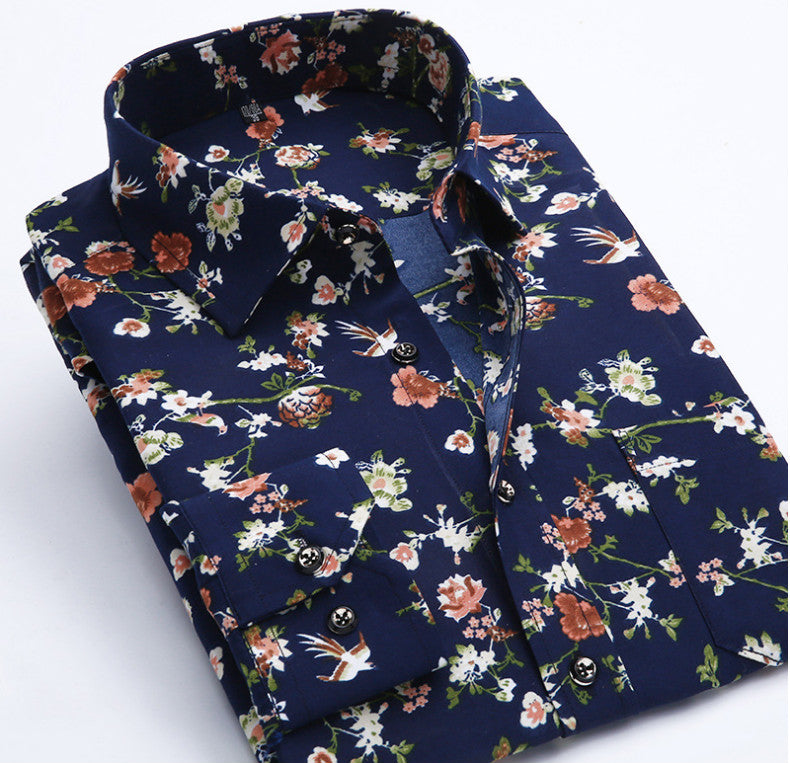 Chemises à imprimé floral pour hommes