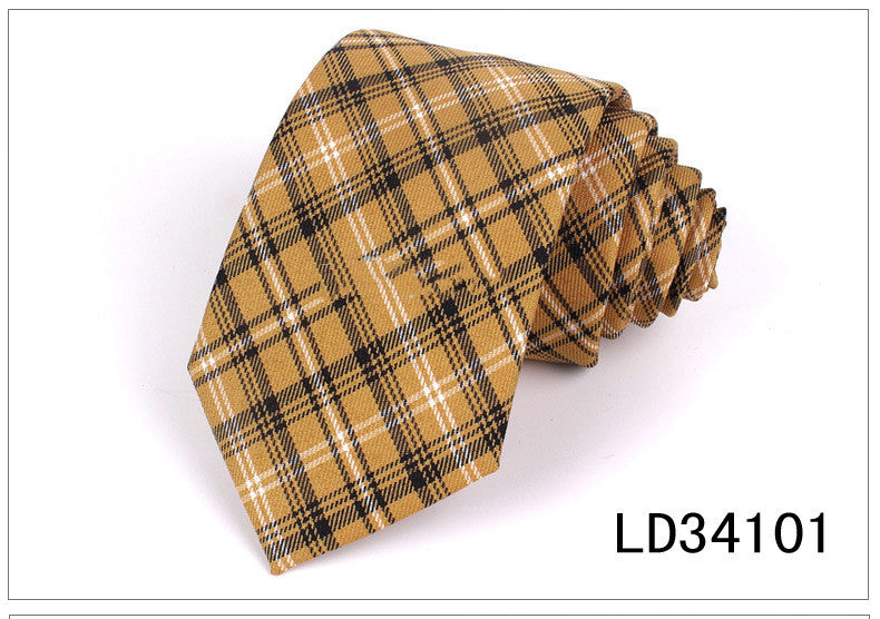 Plaid Series 7cm Mens Suit Accessories