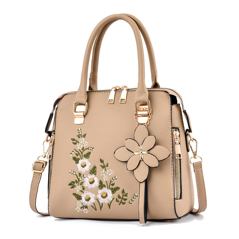 Sac à main brodé de fleurs à la mode pour femmes, sacoches à bandoulière