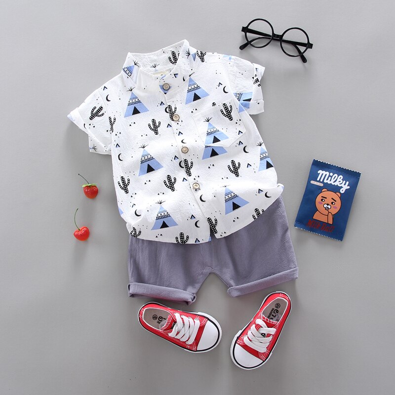 Ensemble T-shirt et short pour enfants garçons, 2 pièces