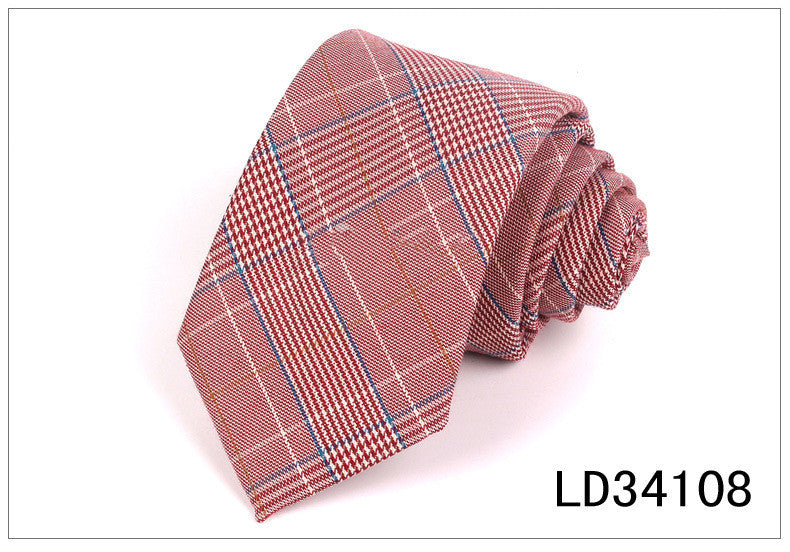 Plaid Series 7cm Mens Suit Accessories