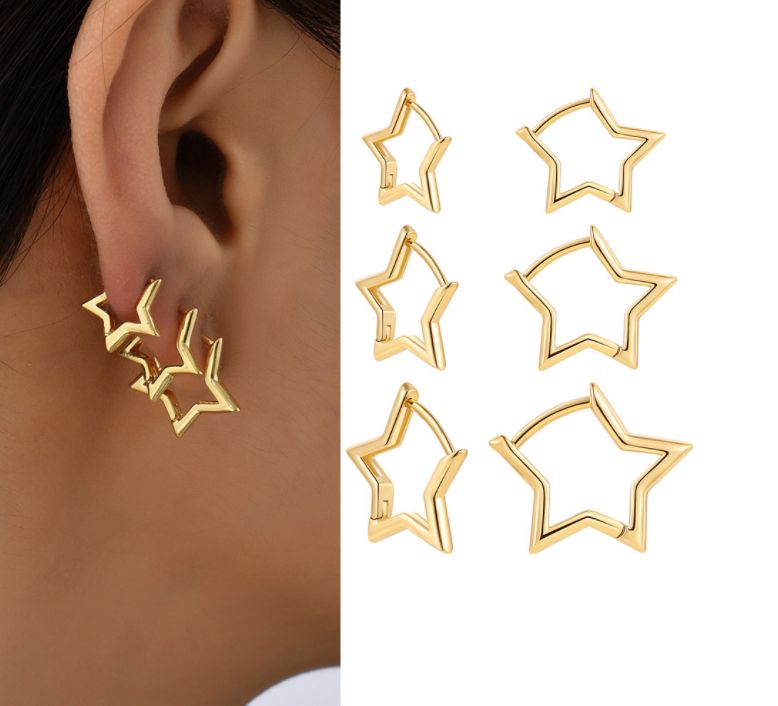 Irregular geometric earrings simple personality earrings