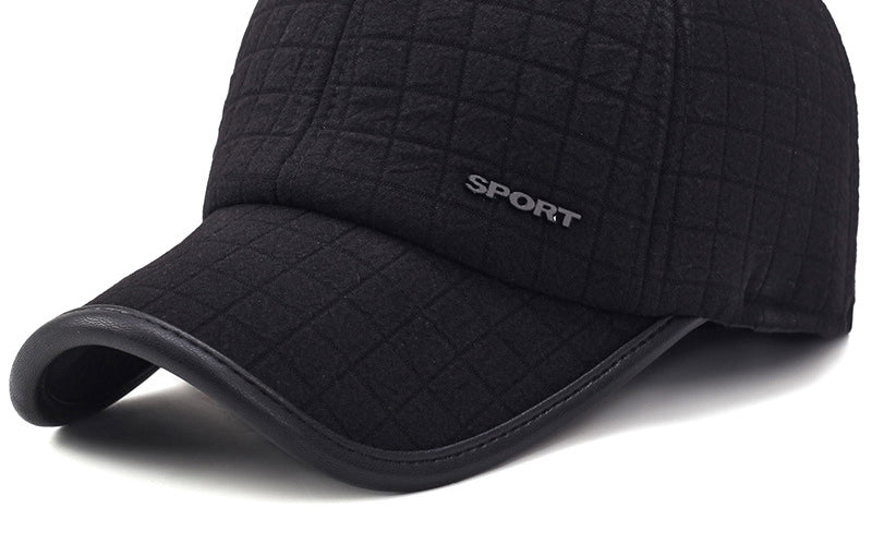 Casquette de baseball épaisse et chaude pour protection auditive d'hiver pour hommes