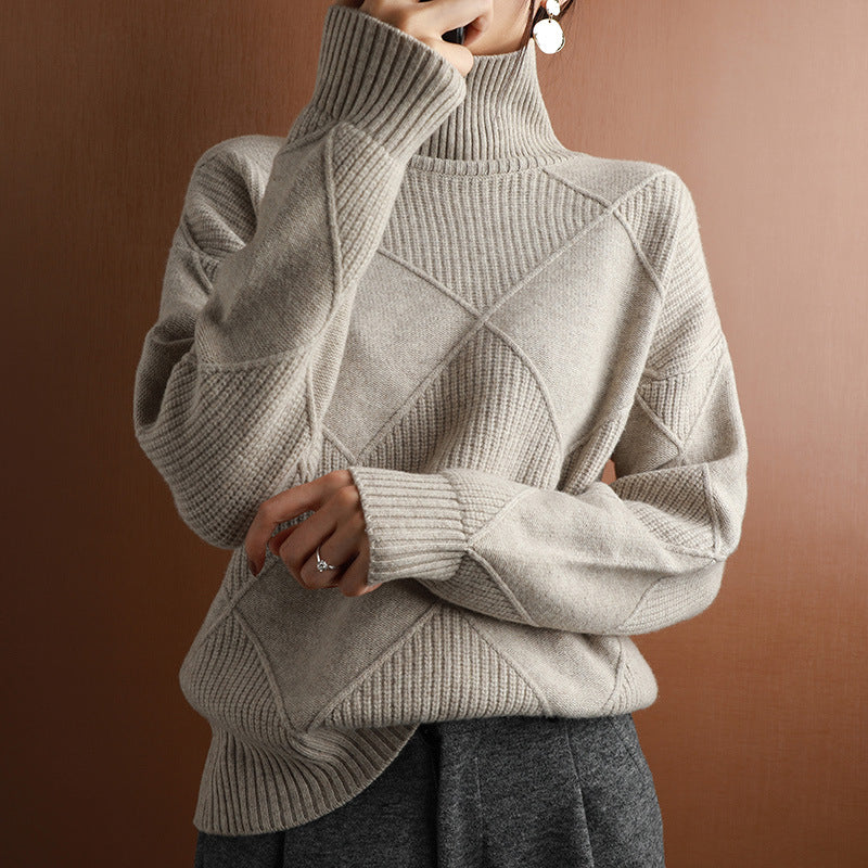 Sweater Top - Women's Long Sleeve Knit Layering Shirt for Fall/Winter