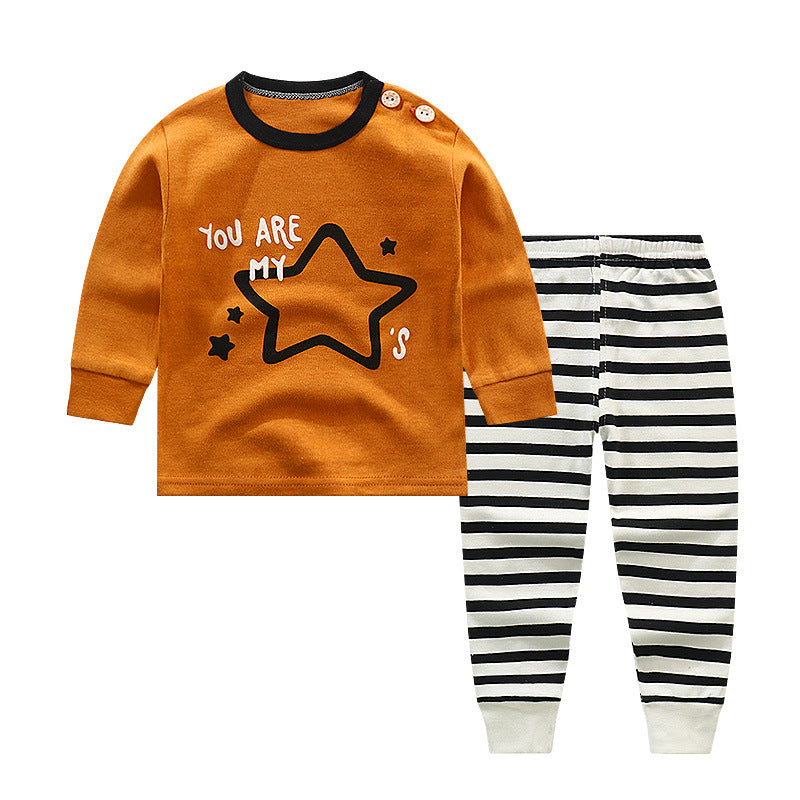 Vêtements pour enfants de couleur unie à manches longues