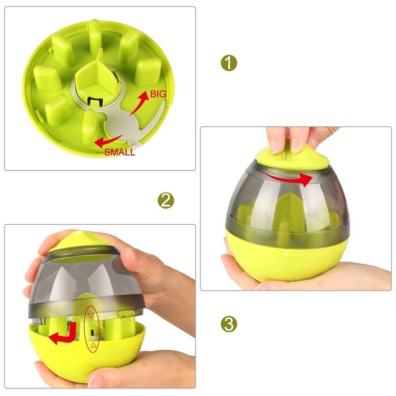 Hundefutterbälle Tumbler Pet Puppy Feeder Dispenser Bowl Toy Leak Food Interaktives Pet Tumbler Feeder Food Automatischer Spender Bowl Interactive Balls