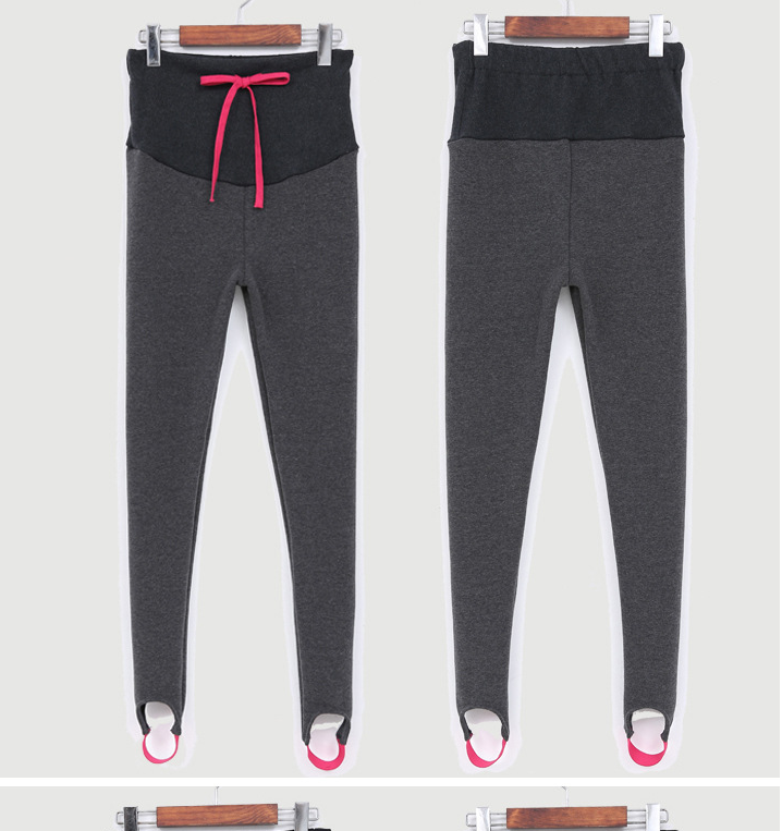 Leggings de pied de maternité et pantalons en cachemire, abdomen soutenant les pieds, tache épaisse