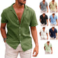Button Down Shirts - Short Sleeve Beach Shirt Summer Mens Clothing