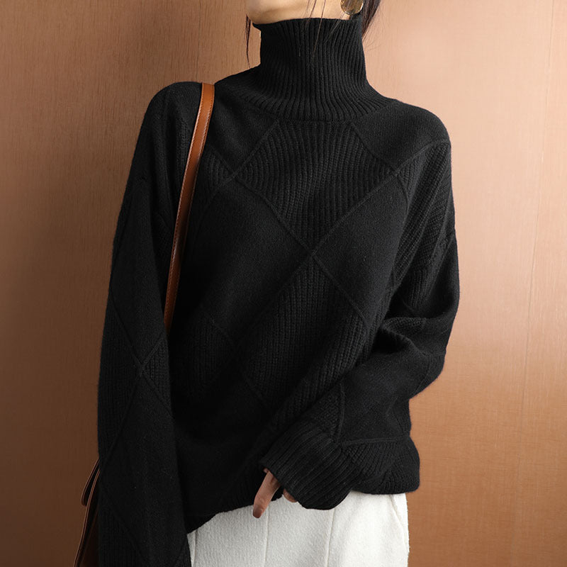 Sweater Top - Women's Long Sleeve Knit Layering Shirt for Fall/Winter