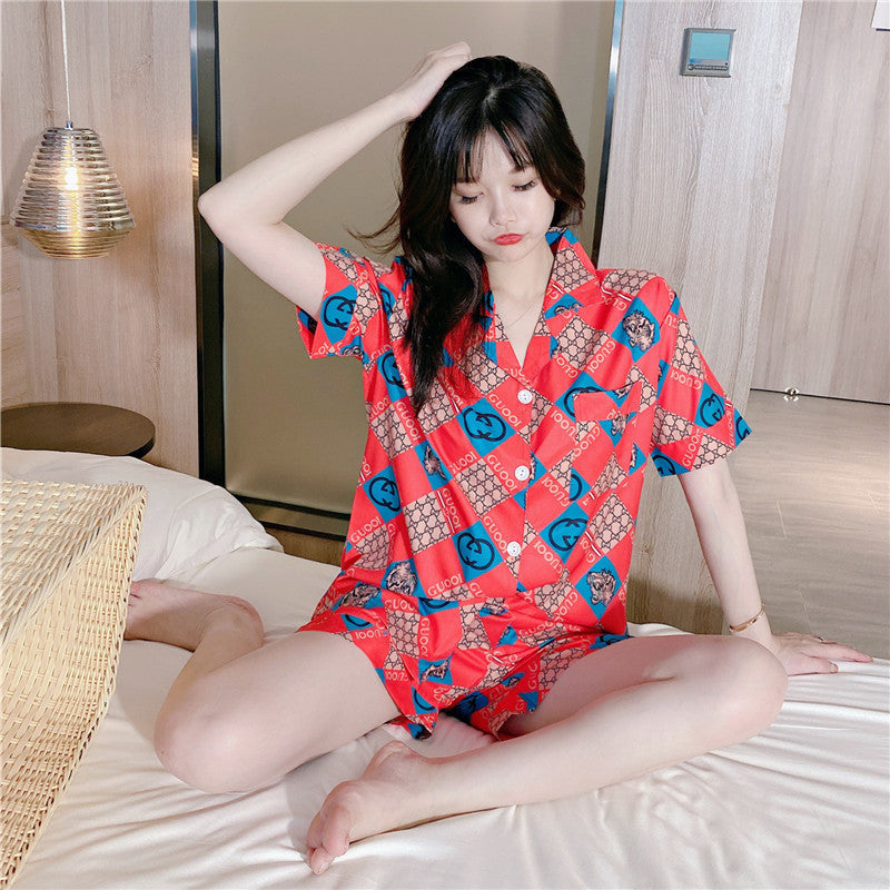 "Sexy Night wear for Women: Luxurious Thick Satin Cotton Ladies' Home Service Suit"