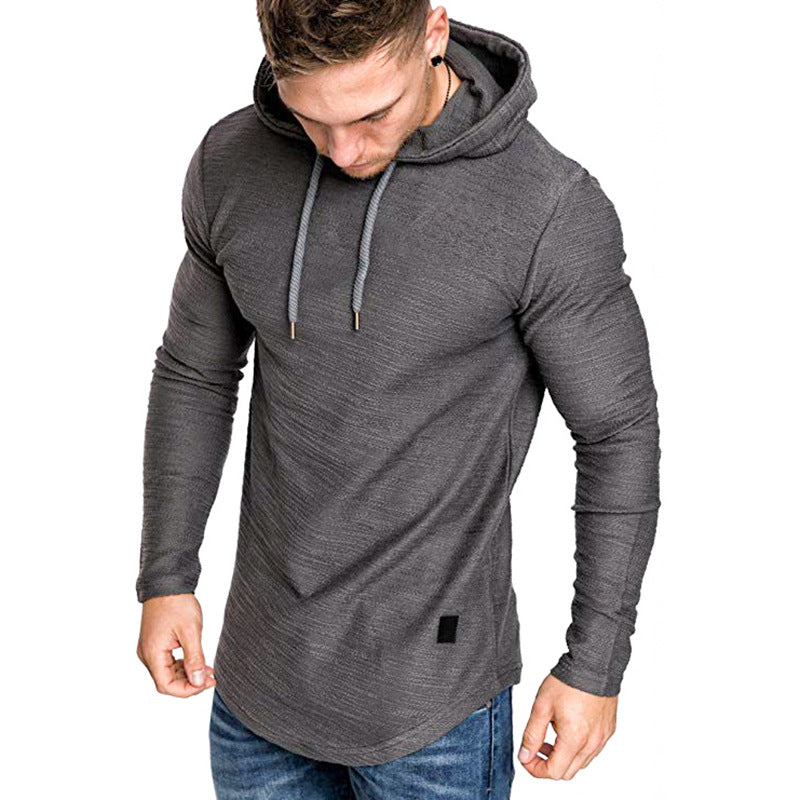 Sweat à capuche pour hommes, décontracté, manches longues, Slim, T-shirt de sport