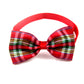 Red plaid bow tie on a white background
