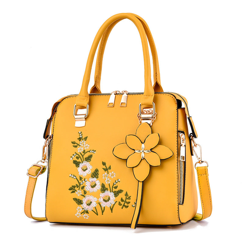 Mode Blumen bestickte Handtasche Frauen Schulter Messenger Bags