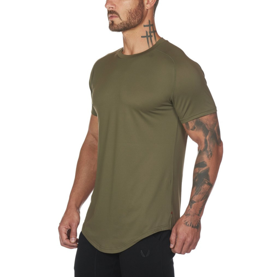 Nouveau Vêtements de sport chemises unies vêtements de sport de Fitness pour hommes personnalisés 