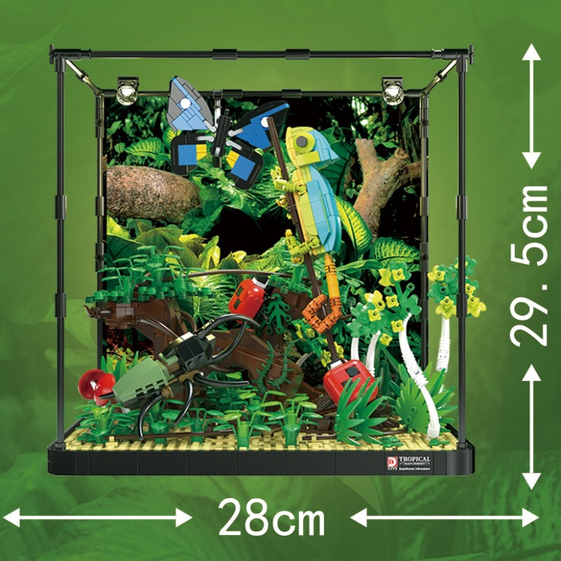 Climbing Pet Landscape Tropical Rainforest Building Blocks Toy