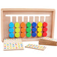 Educational Toys - Wooden Seven-Color Logic Puzzle - Early Childhood Educational Toy for Developing Critical Thinking